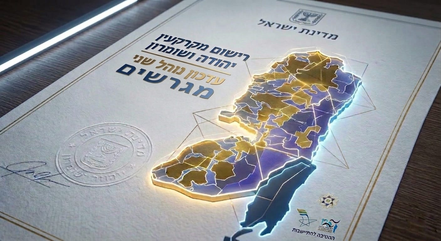 מהפכה בשוק הנדל"ן ביו"ש: החטיבה להתיישבות בשינוי דרמטי לנוהל "שני מגרשים"